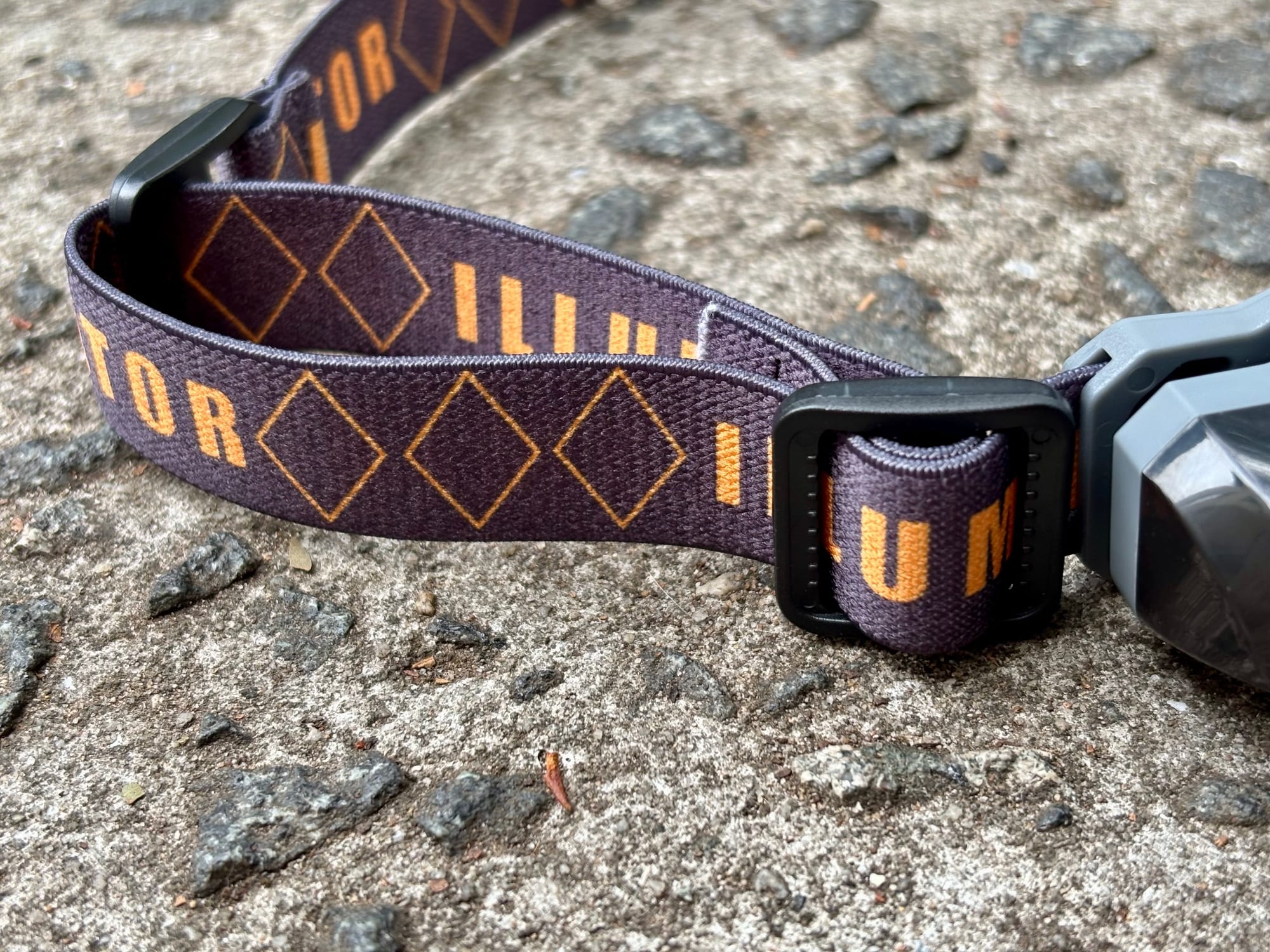 The adjustable Illuminator head strap and buckle