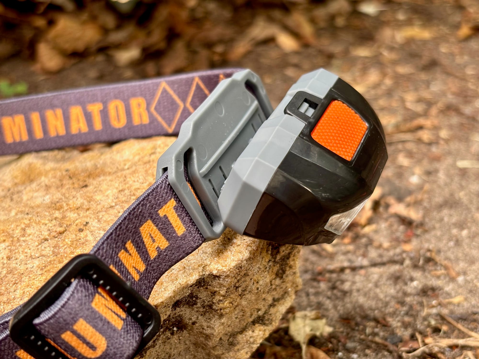 The Kings Illuminator head torch tilted on its bracket