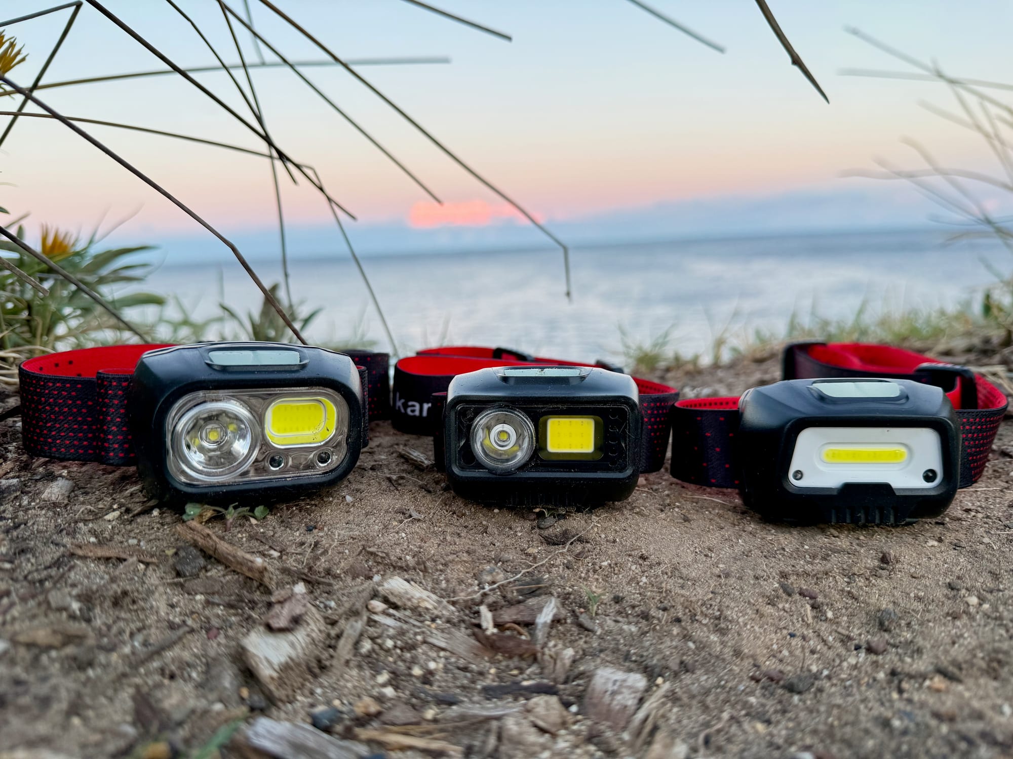 The three Blukar headlamps side by side