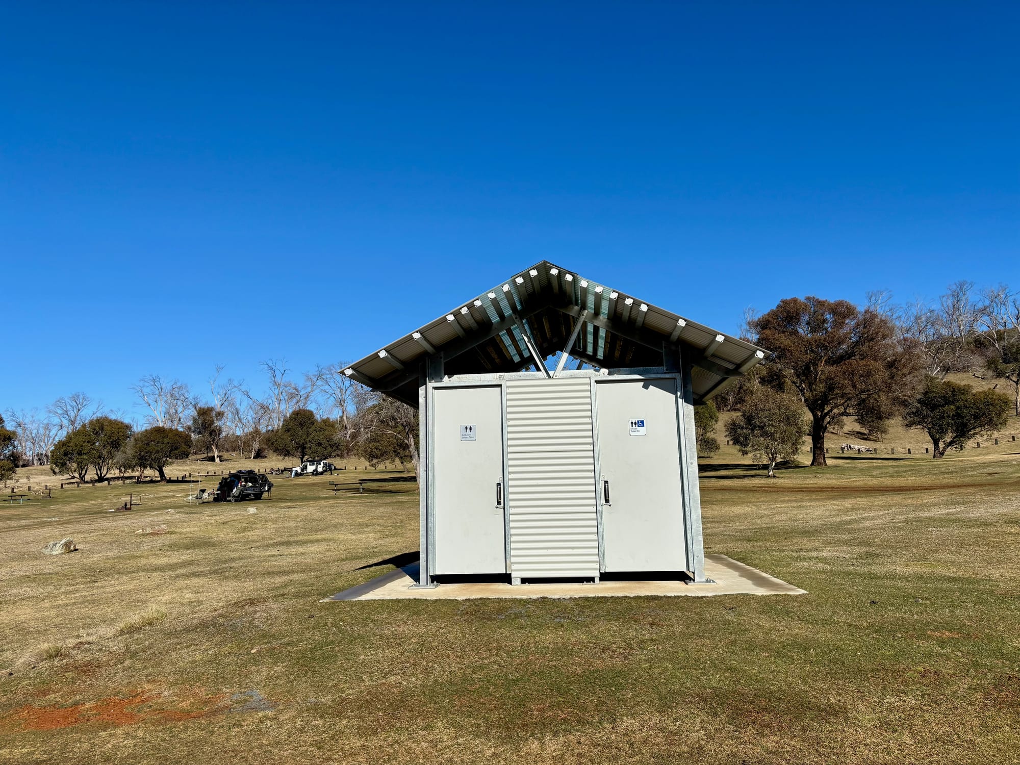 The toilet block at Denison Campground