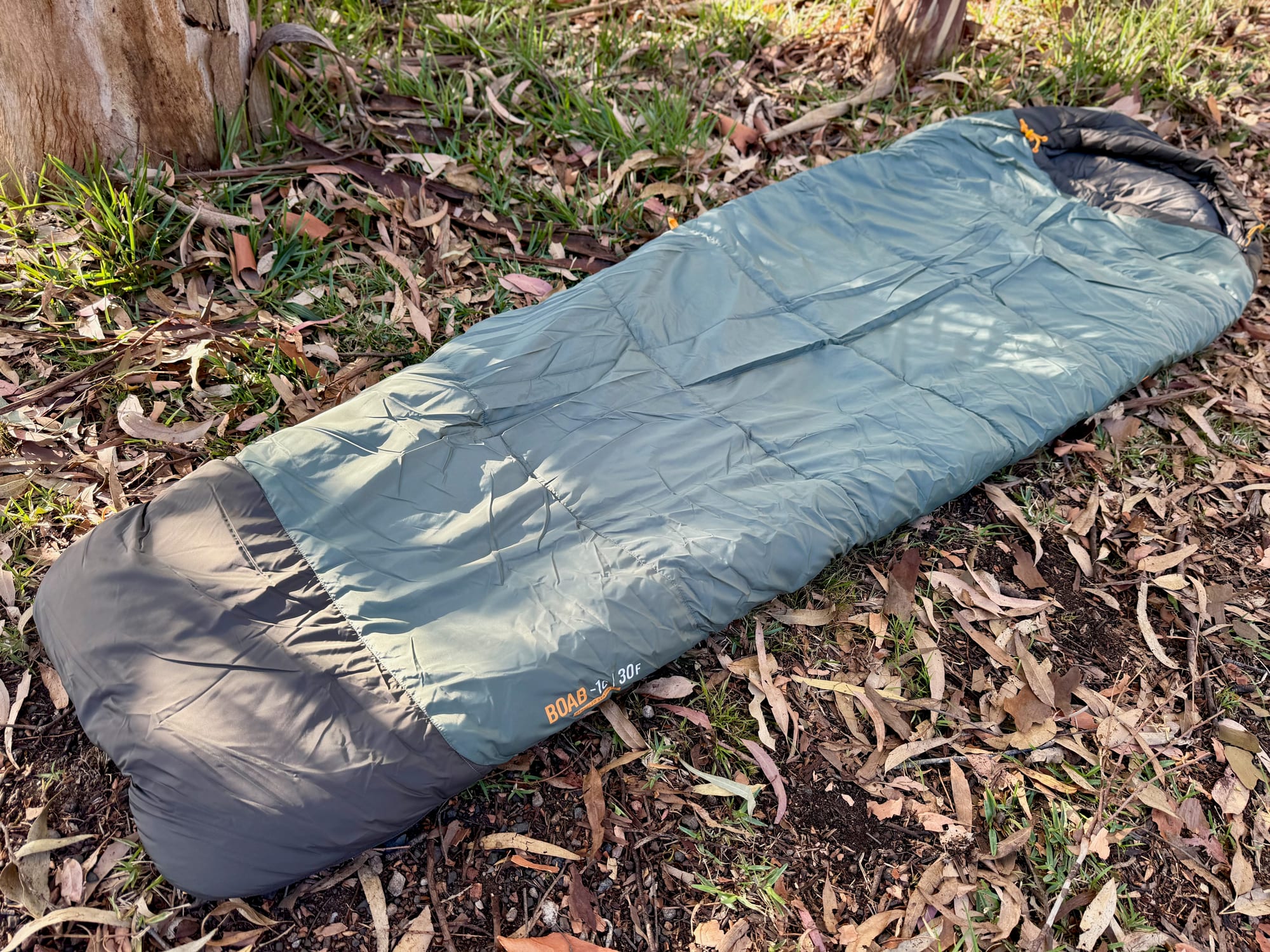 The Sea to Summit Boab -1°C sleeping bag laid out at full length
