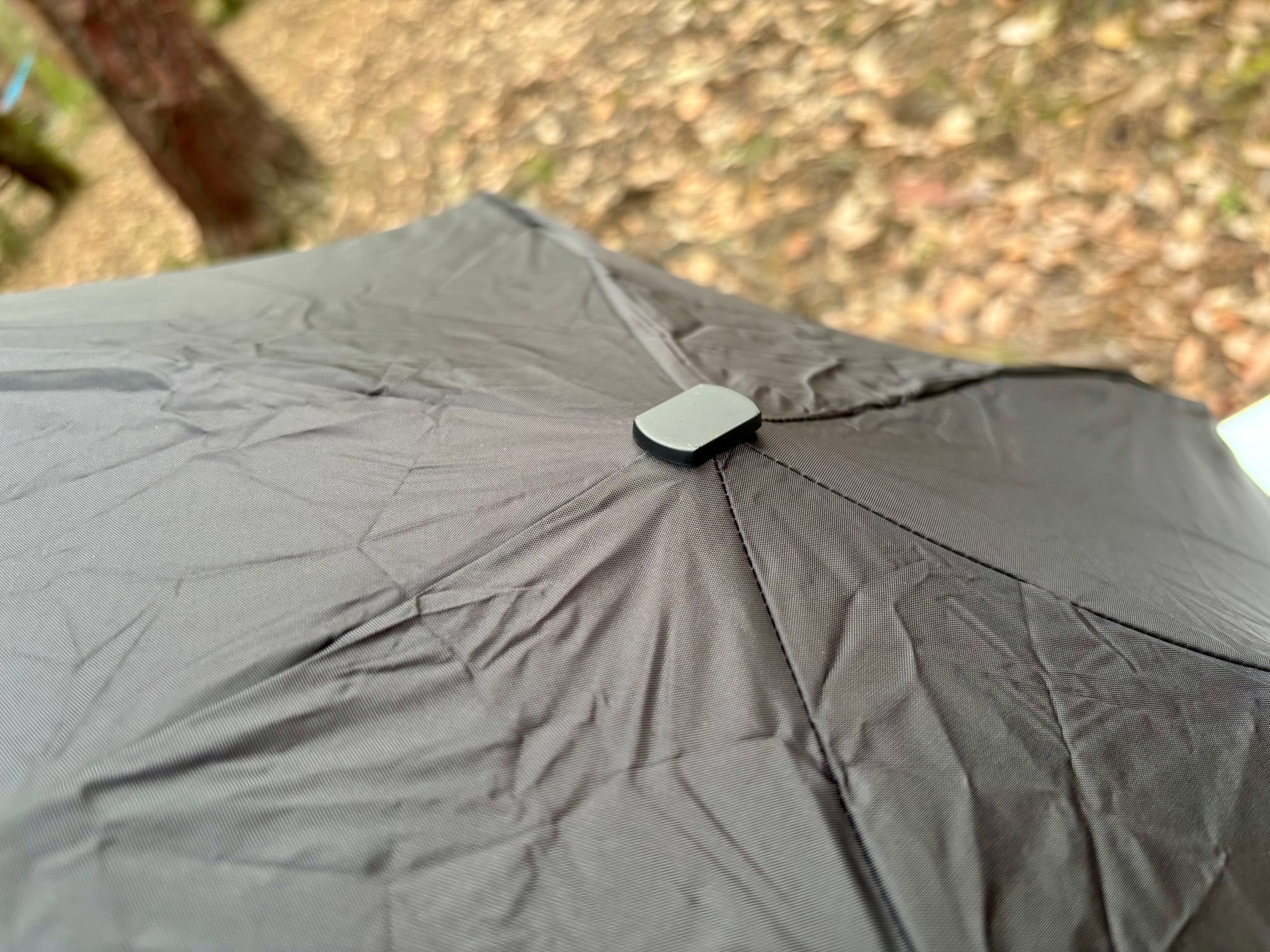 The canopy fabric and the cap on top of the Sea to Summit Pocket Umbrella