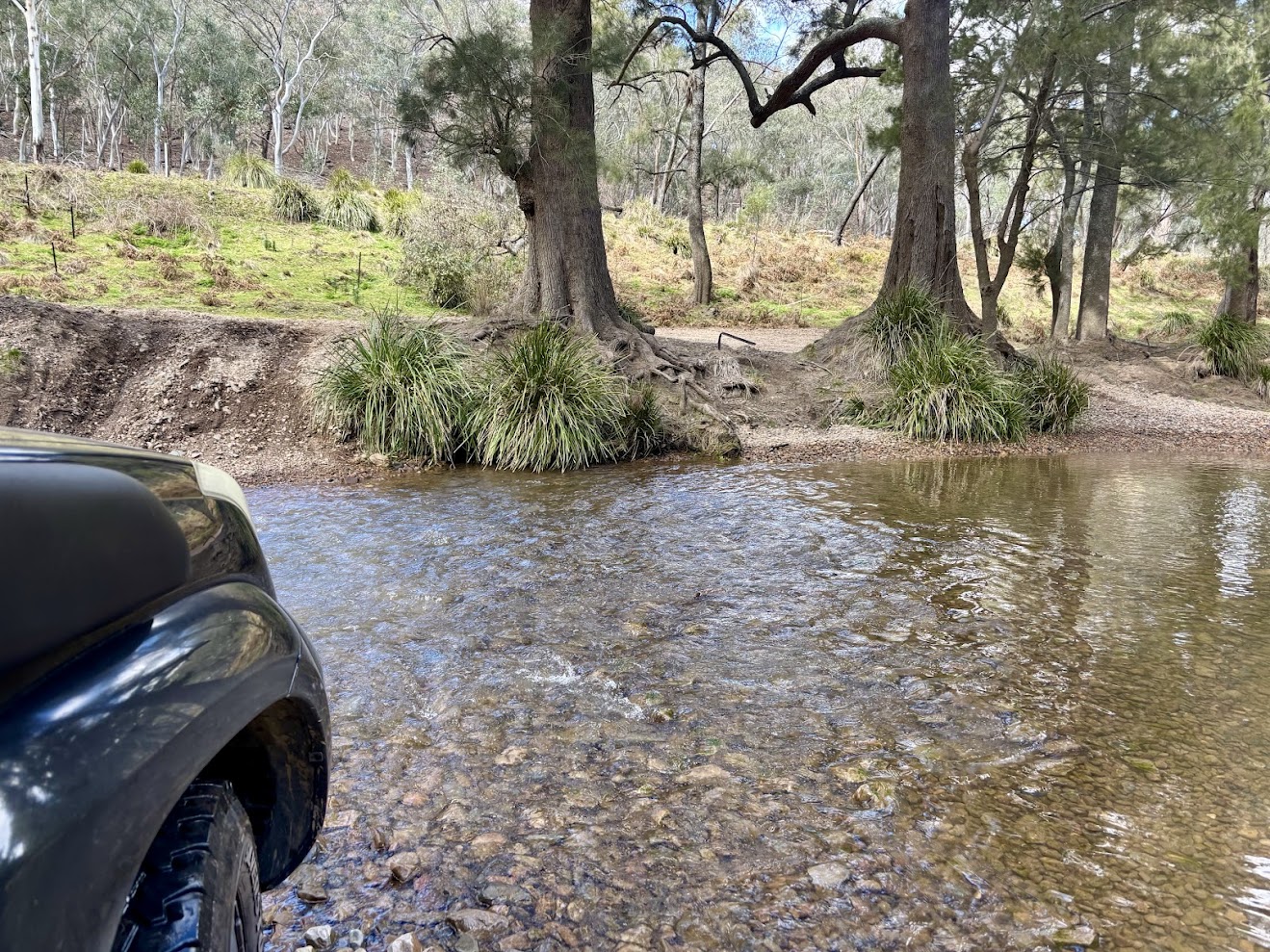 Our 4WD crossing the Turon River near The Diggings Campground