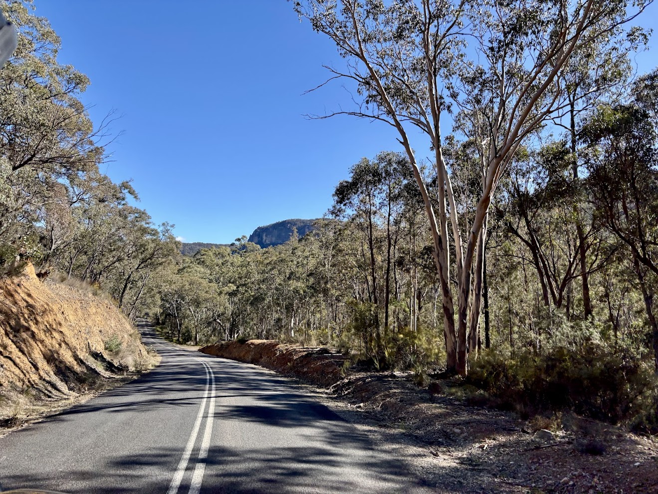 The sealed Glen Davis Road winding through Capertee National Park
